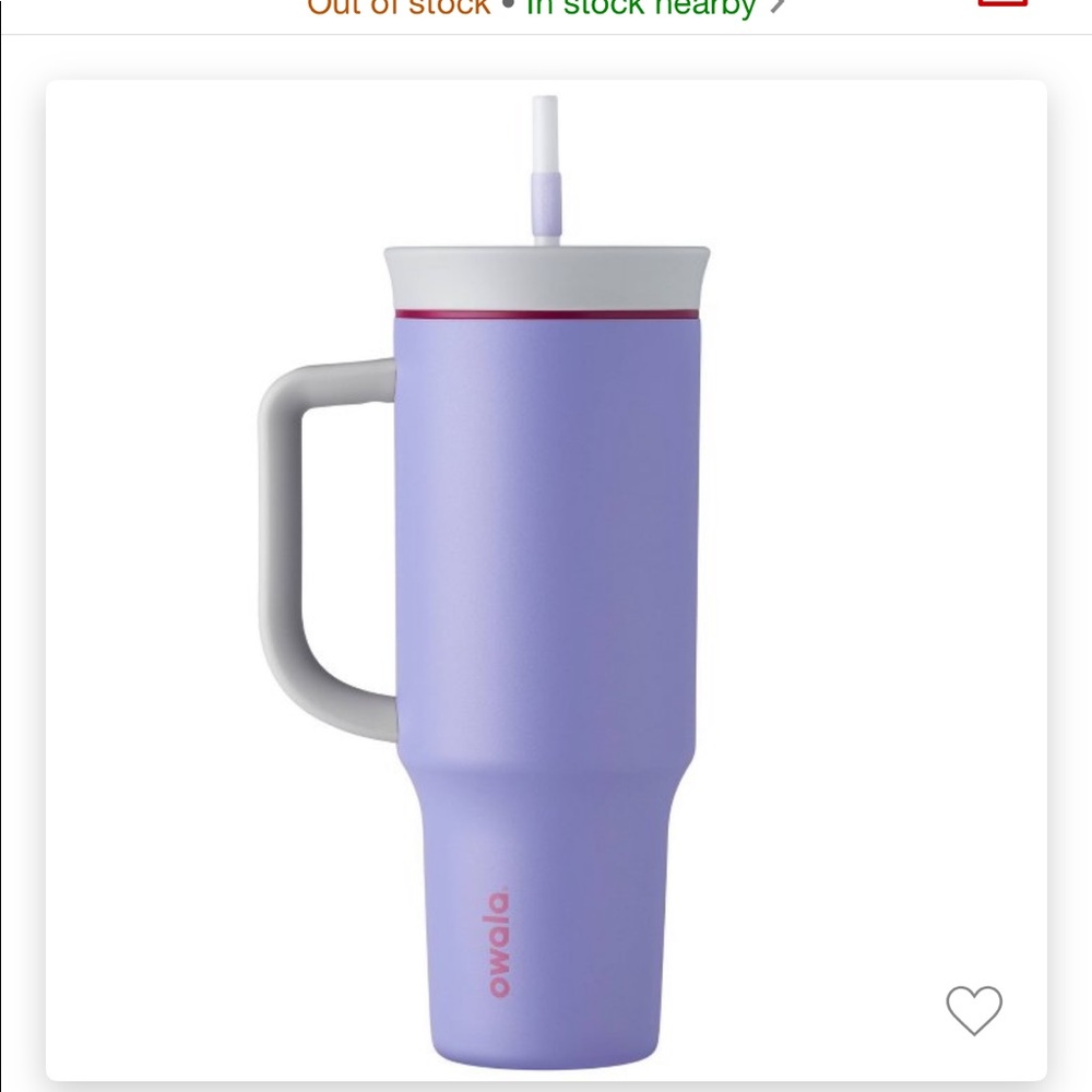 Purple Owala 40 ounce tumbler. Target exclusive